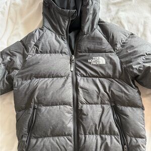 Kids The North Face Charcoal Reversible Quilted Puffer Jacket